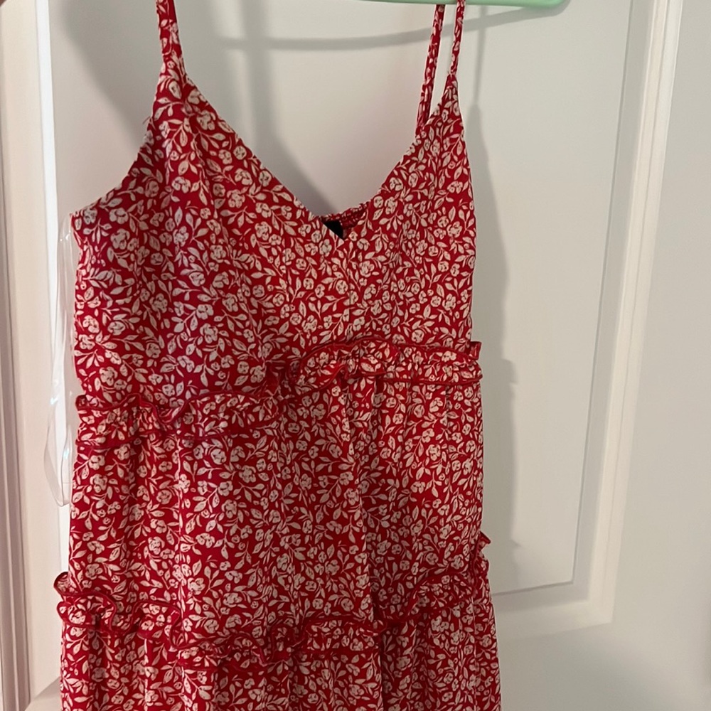 Red Floral Summer Dress